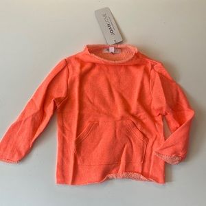 NWT JOAH LOVE Smith Terry Coral Pullover Sweatshirt - Size 24M